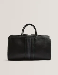 Reisetasche aus gestreiftem Kunstleder