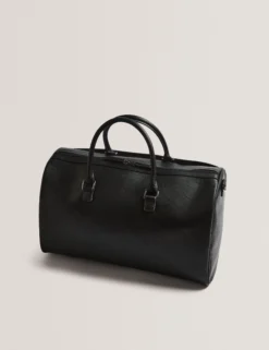 Reisetasche aus gestreiftem Kunstleder