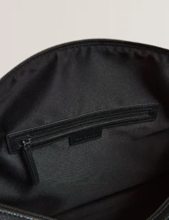 Reisetasche aus gestreiftem Kunstleder
