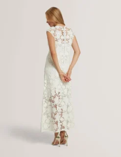 Ärmelloses A-Linien-Midikleid aus Häkelspitze