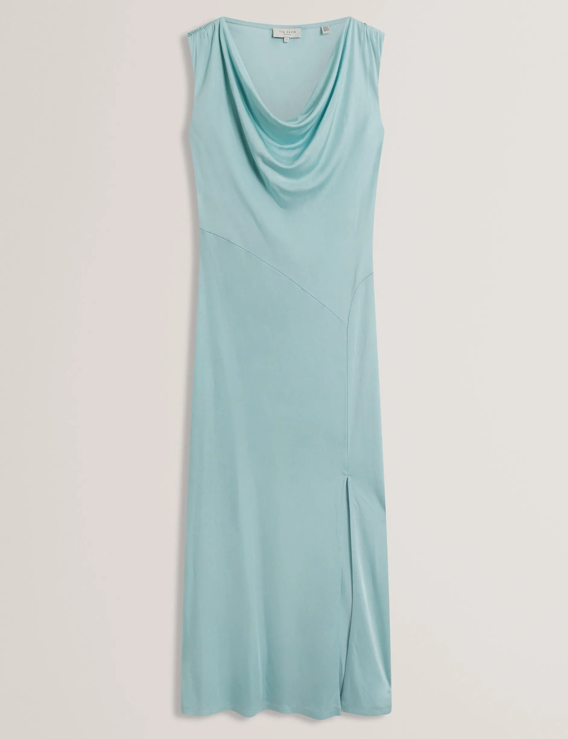 Ärmelloses Jersey-Maxikleid mit drapiertem Ausschnitt