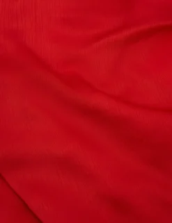 Ärmelloses Midikleid aus Satin-Chiffon mit Bindekragen