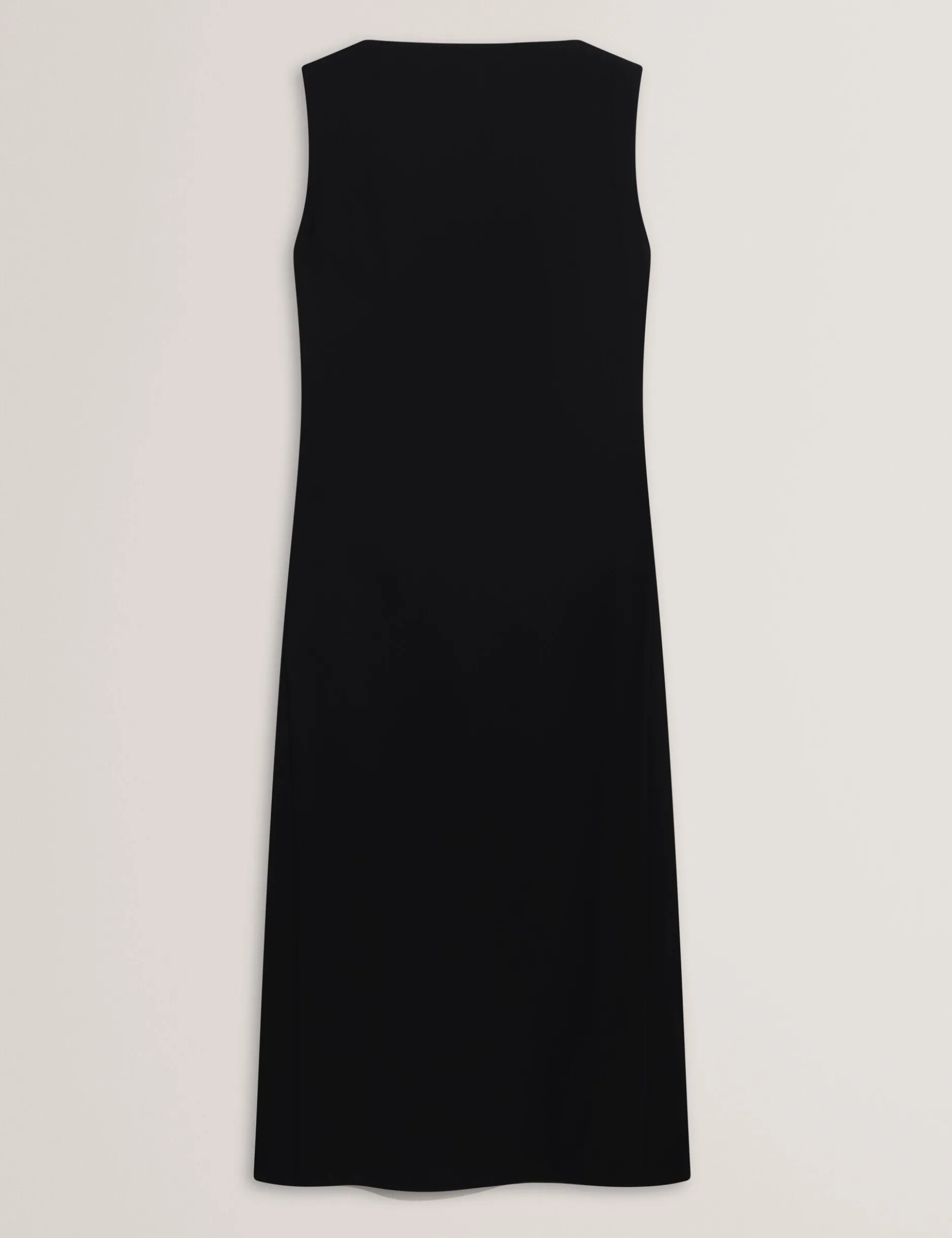 Ärmelloses Midikleid mit Faltendetails