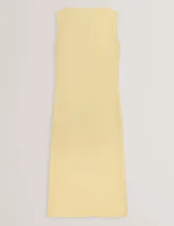 Ärmelloses Midikleid mit Faltendetails