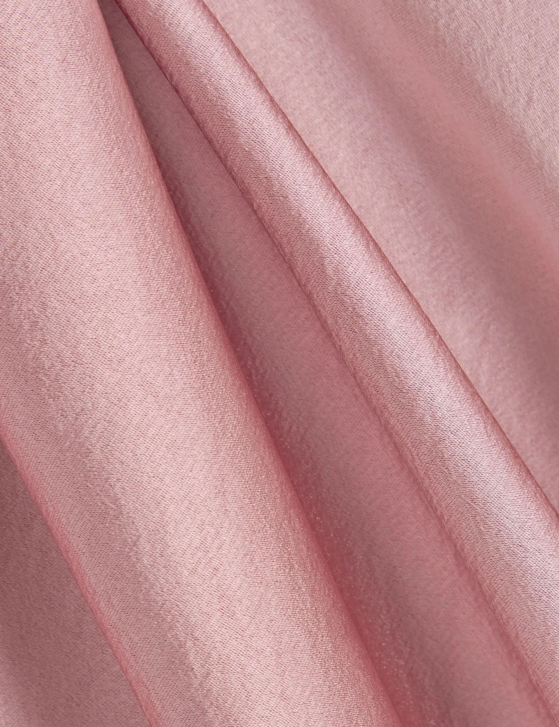Ärmelloses Satin-Top mit hohem Wasserfallausschnitt