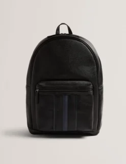 Rucksack aus Kunstleder mit Streifenmuster