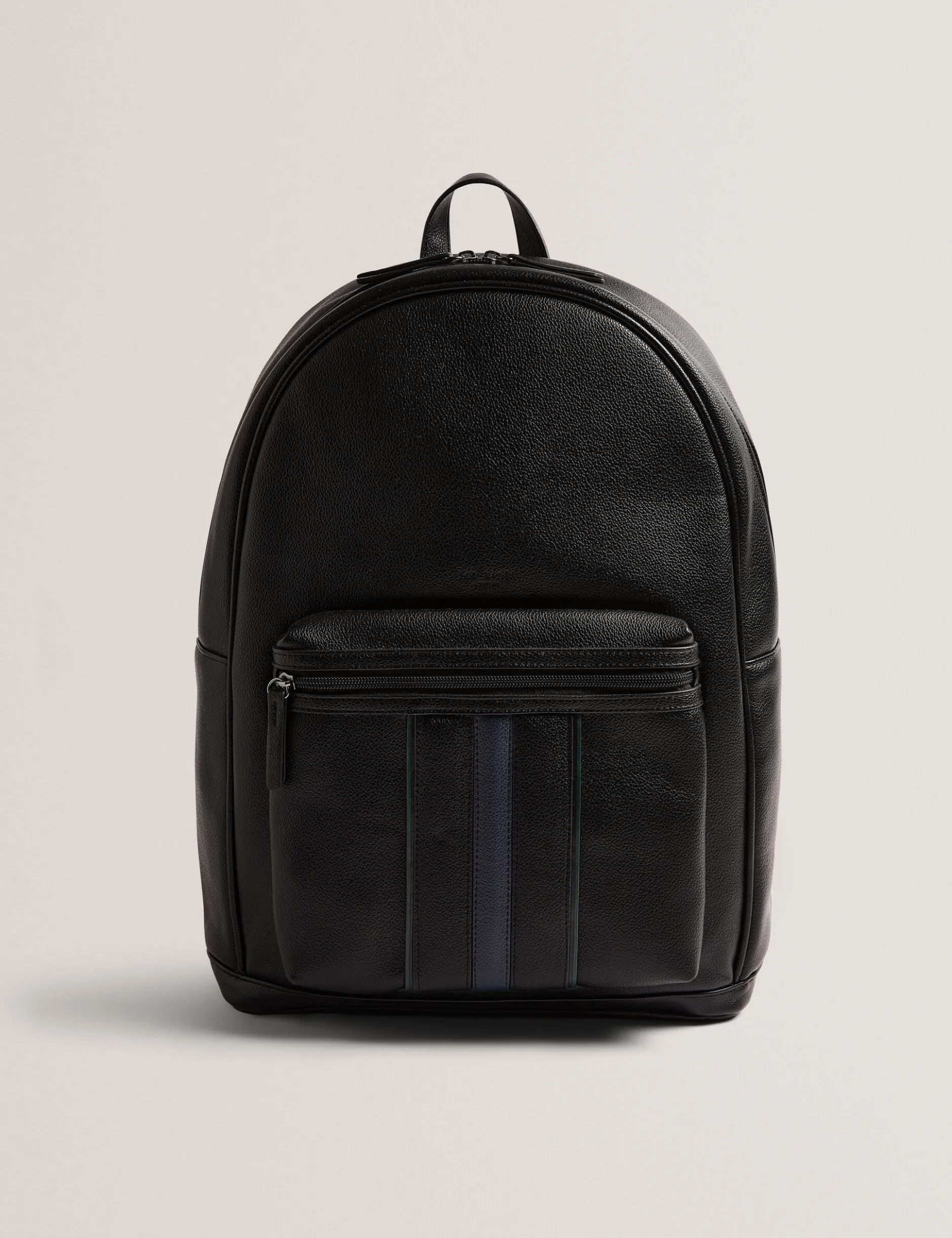 Rucksack aus Kunstleder mit Streifenmuster