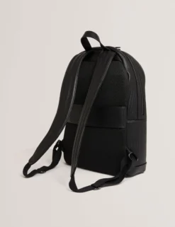 Rucksack aus PU mit gestreifter Webstruktur