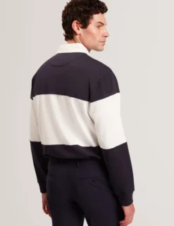 Rugby-Shirt aus Jersey-Baumwolle mit Blockstreifen