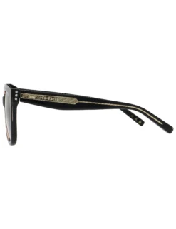 Runde Sonnenbrille mit klobigem Rahmen