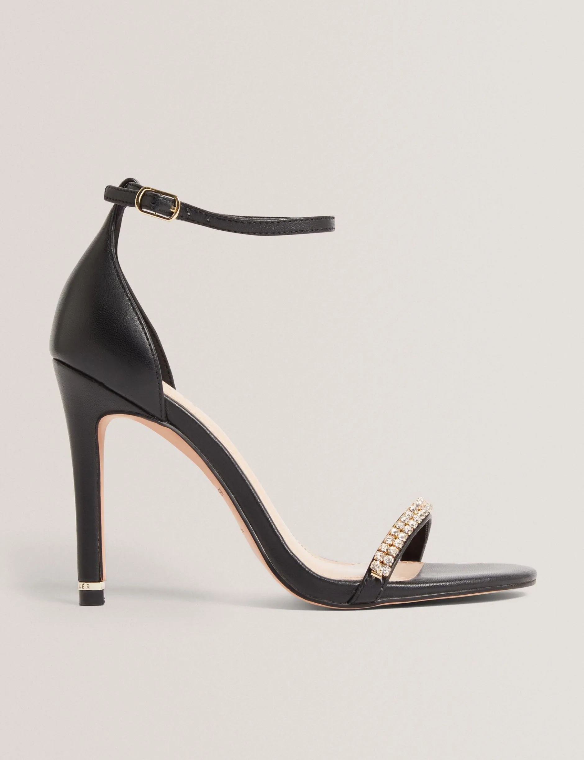 Sandalen mit Strassriemen und Stilettoabsatz