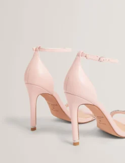 Sandalen mit Strassriemen und Stilettoabsatz