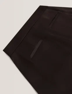 Satin-Hosen mit geschwungenem Bein