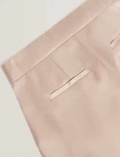 Satin-Hosen mit geschwungenem Bein