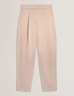 Satin-Hosen mit geschwungenem Bein