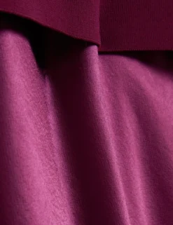 Satin-Midikleid mit abnehmbarem Tanktop