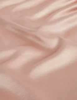 Satin-Midikleid mit hohem Wasserfallausschnitt