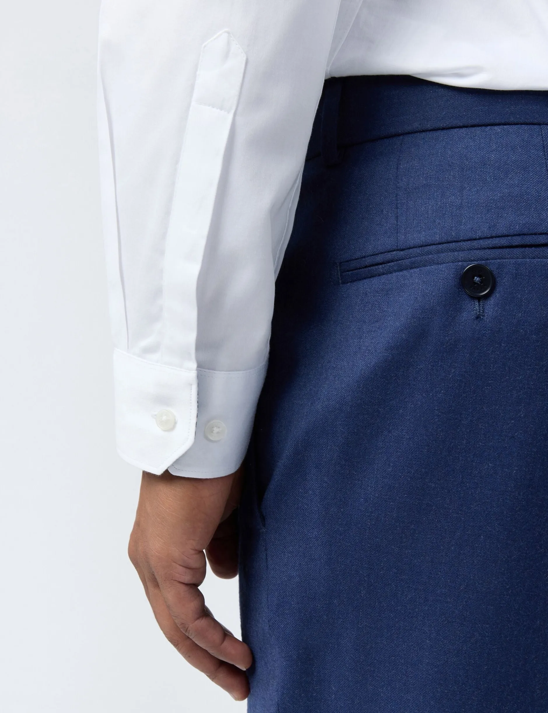 Satin-Stretch-Baumwollhemd, schmal geschnitten