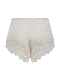 Schlafshorts mit strukturiertem Satin-Spitzenbesatz