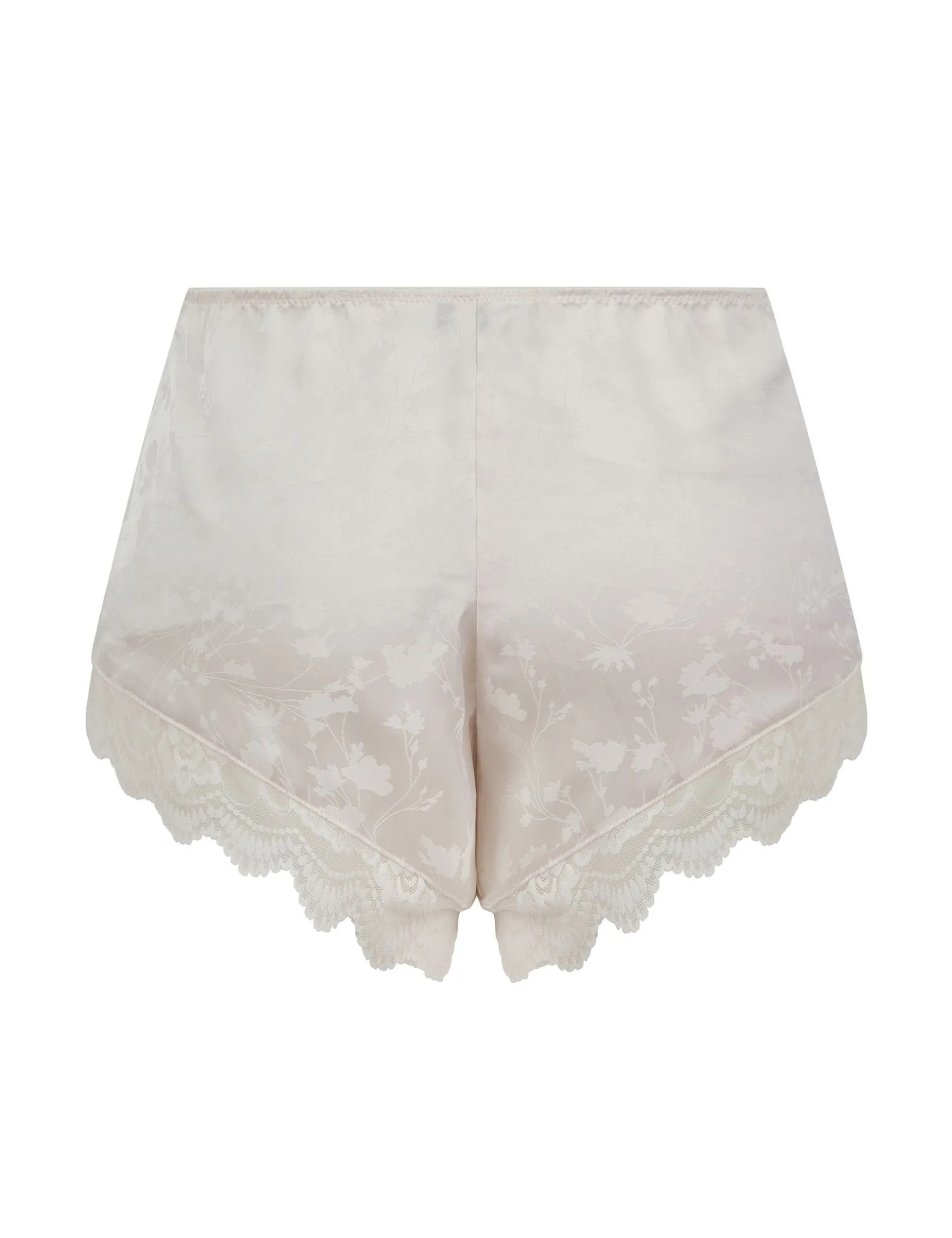 Schlafshorts mit strukturiertem Satin-Spitzenbesatz