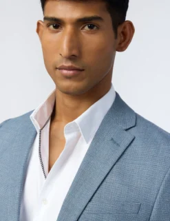 Schmal geschnittener Blazer aus Hopsack-Wolle