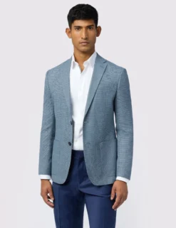 Schmal geschnittener Blazer aus Hopsack-Wolle