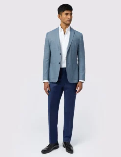 Schmal geschnittener Blazer aus Hopsack-Wolle
