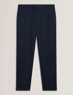 Schmal zulaufende Baumwoll-Stretch-Twill-Hose