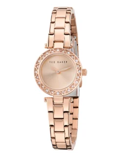 Schmuckbesetzte Armbanduhr aus Roségold
