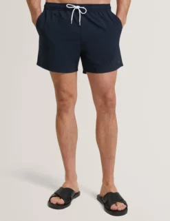 Seersucker-Badeshorts in mittlerer Länge