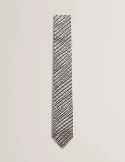 Seidenkrawatte mit geometrischem Wellenmuster