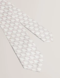 Seidenkrawatte mit Retro-Geometrie-Print