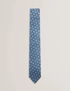 Seidenkrawatte mit Retro-Geometrie-Print
