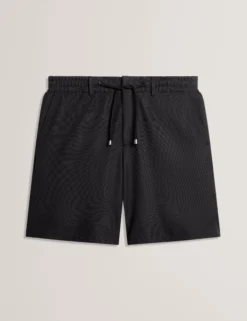 Shorts mit Waffelstruktur und geradem Bein