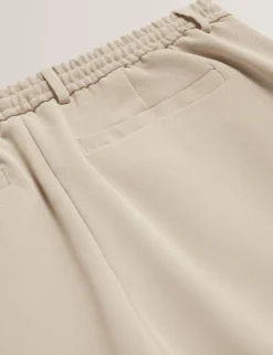 Shorts mit Waffelstruktur und geradem Bein