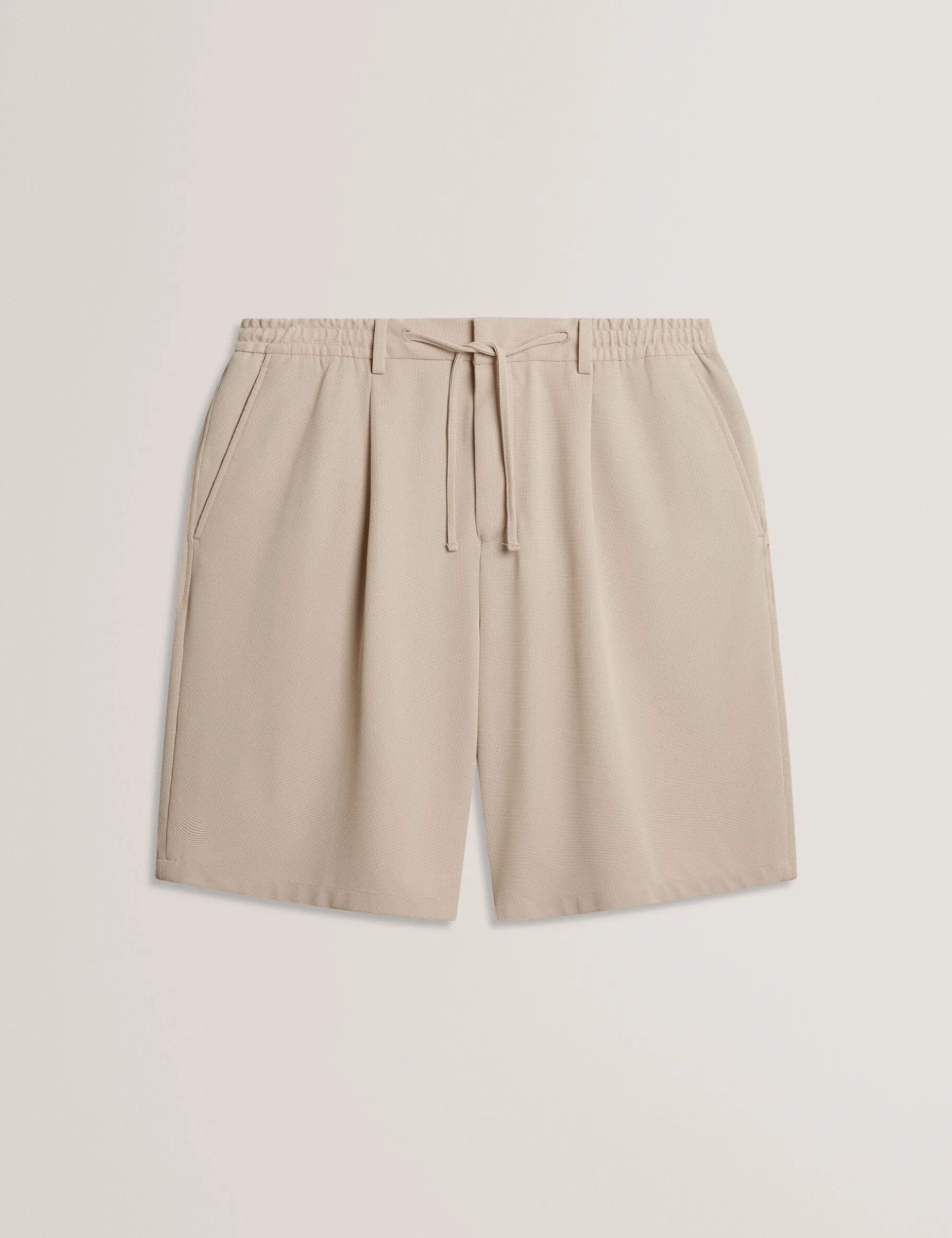 Shorts mit Waffelstruktur und geradem Bein