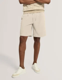 Shorts mit Waffelstruktur und geradem Bein