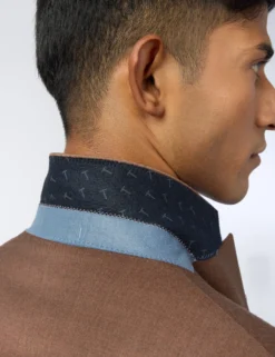 Slim-Fit-Anzugjacke aus Flanellwolle