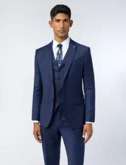 Slim-Fit-Anzugjacke aus Flanellwolle