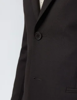 Slim-Fit-Anzugjacke aus pflaumenfarbenem Wollmischgewebe