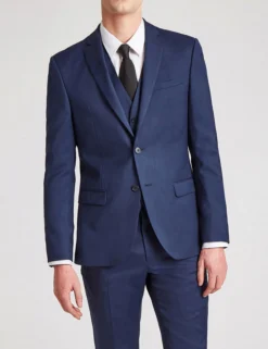 Slim-Fit-Anzugjacke aus Twillwolle