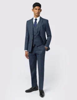 Slim-Fit-Anzugjacke mit Ton-in-Ton-Karo