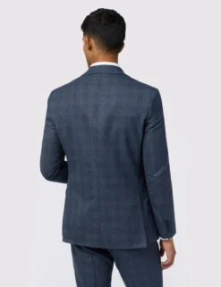 Slim-Fit-Anzugjacke mit Ton-in-Ton-Karo
