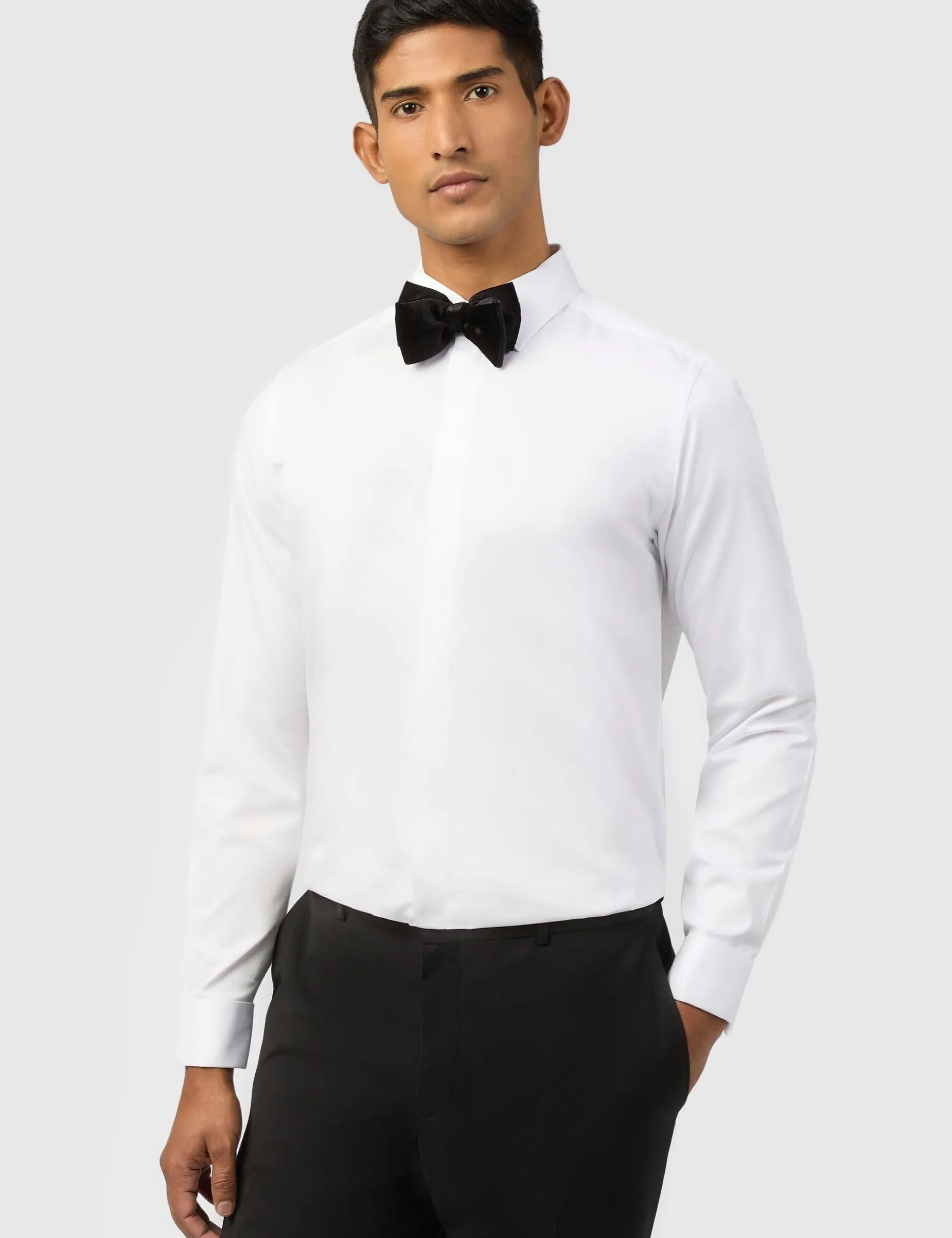 Slim-Fit-Hemd aus Satin-Baumwolle