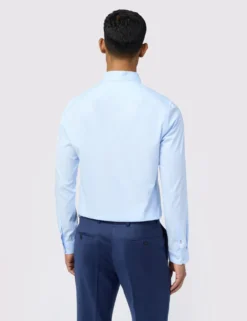 Slim-Fit-Hemd aus Stretch-Baumwolle mit Diamantstruktur