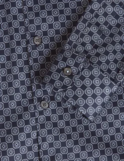 Slim-Fit-Hemd mit geometrischem Kreismuster