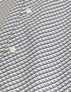 Slim Fit Tonal Geo Stretch Baumwollhemd