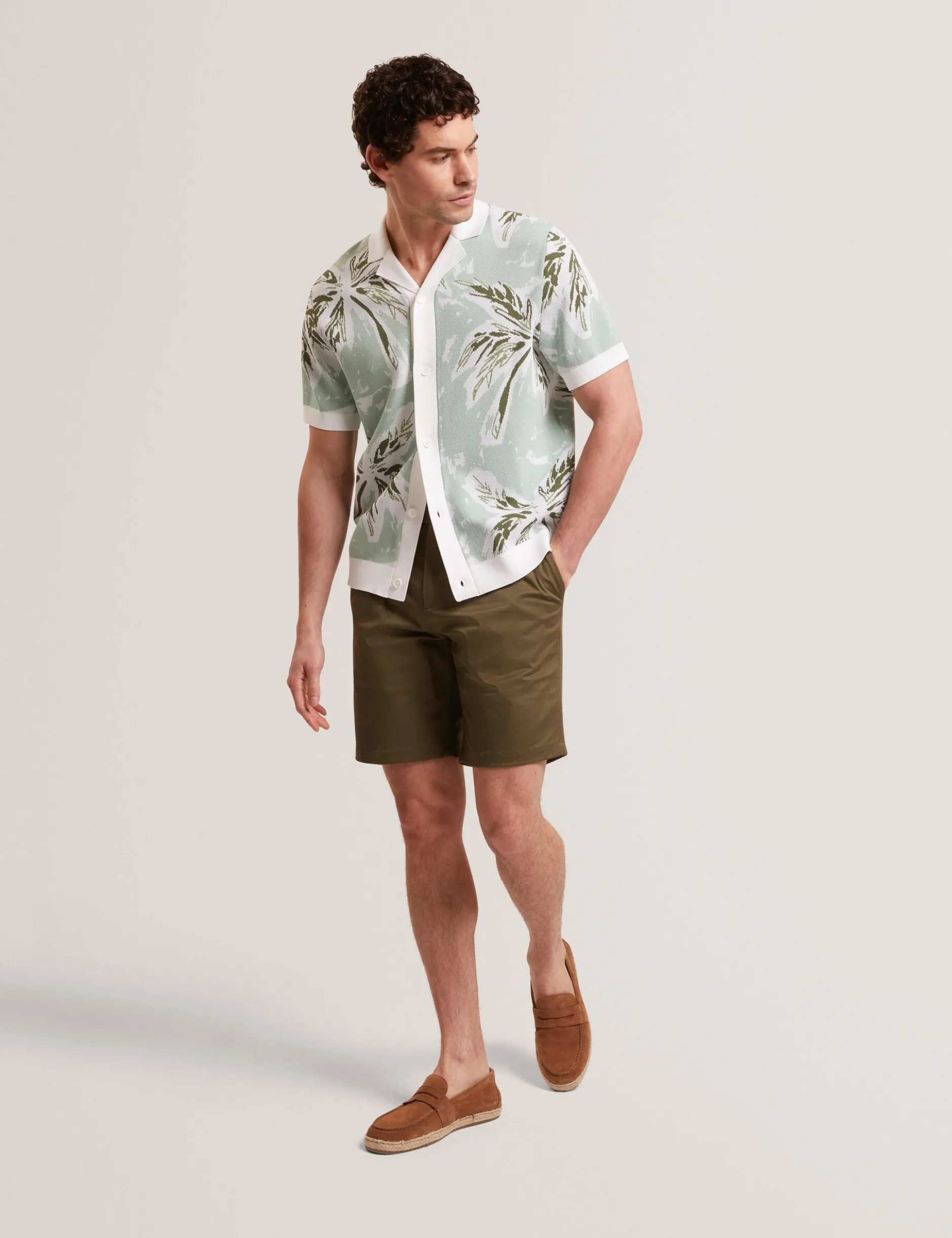 Slim Leg Stretch Cotton Chino Shorts