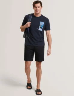 Slim Leg Stretch Cotton Chino Shorts