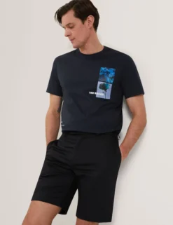 Slim Leg Stretch Cotton Chino Shorts